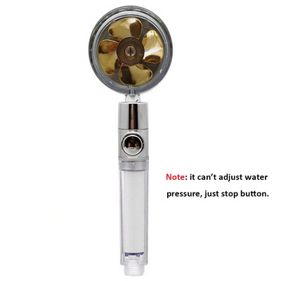 Zloog nou cap de duș cu elice, de înaltă presiune, rotativ 360, cu buton de oprire a ventilatorului, filtru, duș de mână, accesorii pentru baie