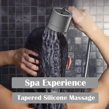 3 режима Душ глава с високо налягане Филтър Дъждовен масаж Спа Душ под налягане Спиране с един бутон Накрайник за пръскане Аксесоари за баня