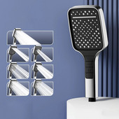 Moderna glava tuša sa 7 načina rada, visokotlačna, jaka kiša, jedna tipka za zaustavljanje, prijenosni pribor, pribor za kupaonsku slavinu