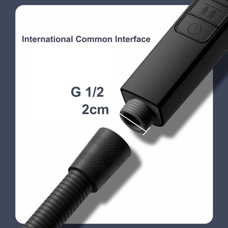 Moderna glava tuša sa 7 načina rada, visokotlačna, jaka kiša, jedna tipka za zaustavljanje, prijenosni pribor, pribor za kupaonsku slavinu