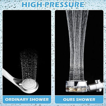 Αξεσουάρ μπάνιου κεφαλής ντουζιέρας προπέλας γενικής προσαρμογής Σπρέι βροχής υψηλής πίεσης με εξοικονόμηση νερού Turbo ανεμιστήρας Αξεσουάρ μπάνιου