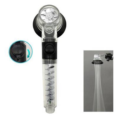 Universalus pritaikymas sraigtas dušo galvutė, didelio slėgio lietaus purškiamas vanduo, taupantis turbo ventiliatorius dušo galvutė vonios kambario priedai