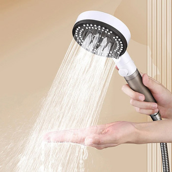 6 режима Филтърна душ глава против варовик Дъждовна душ глава с високо налягане Спирач на водата Поддържащ маркуч Кран Комплекти аксесоари за баня