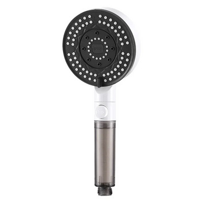 Cap de duș cu filtru în 6 moduri, anti-calcar, de înaltă presiune, pentru duș cu ploaie, opritor de apă, suport pentru furtun, seturi de accesorii pentru baie
