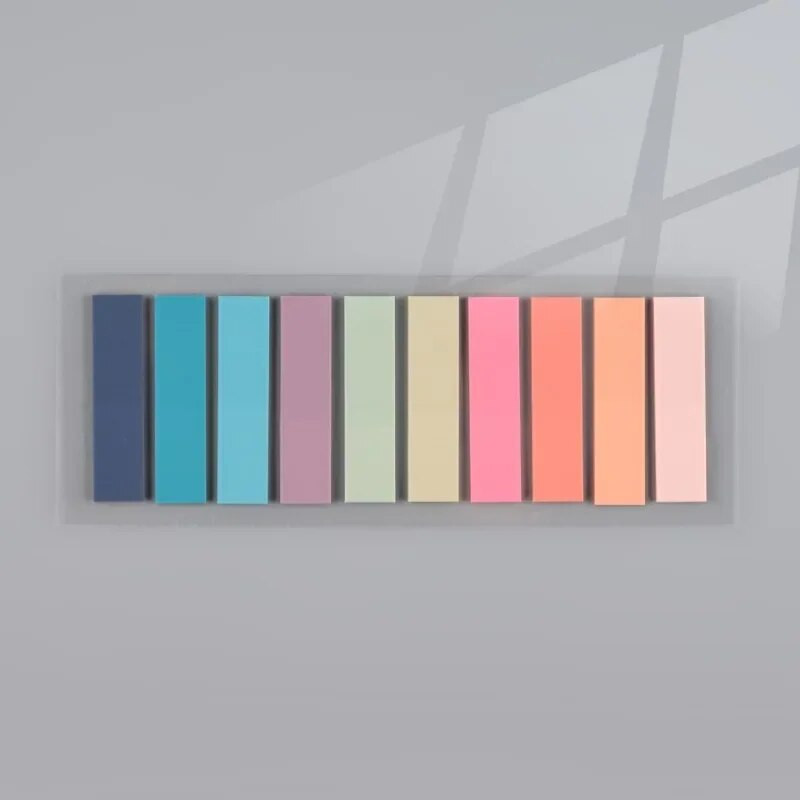 Νέα αυτοκόλλητα με ευρετήριο χρώματος PET Αυτοκόλλητα αυτοκόλλητα ευκολίας Σημείωση για αυτοκόλλητα σχεδιασμού σήμανσης σελίδας Σχολικά είδη γραφείου