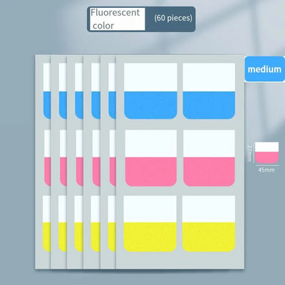Αυτοκόλλητα ευρετηρίου Αυτοκόλλητα με αυτοκόλλητες ετικέτες που επισημαίνονται με έγχρωμο αυτοκόλλητο φθορίζοντος αυτοκόλλητο οδηγιών αυτοκόλλητες σημειώσεις