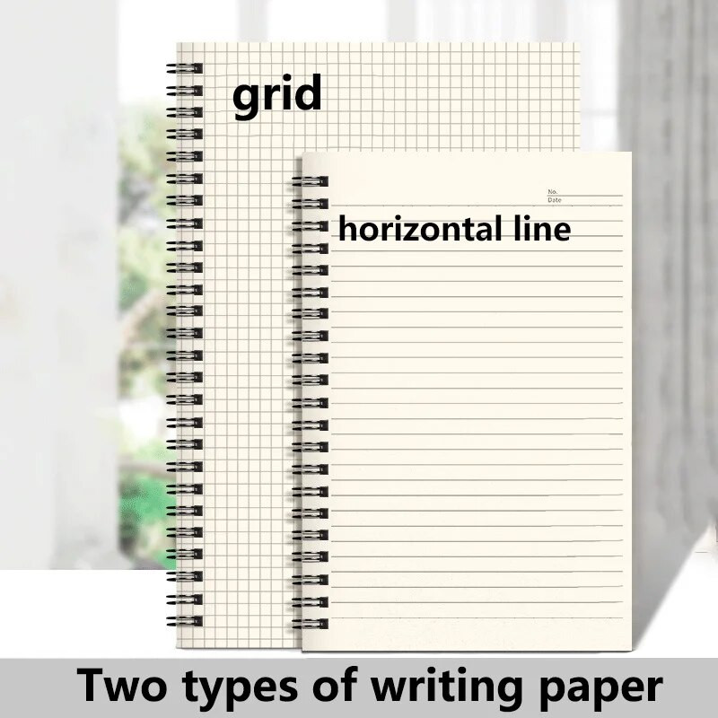 1 τεμ A5 B5 Diary Coil Grid Οριζόντια γραμμή για Σχέδιο Ζωγραφική Graffiti Σημειωματάριο από μαλακό χαρτί Σχολικά είδη