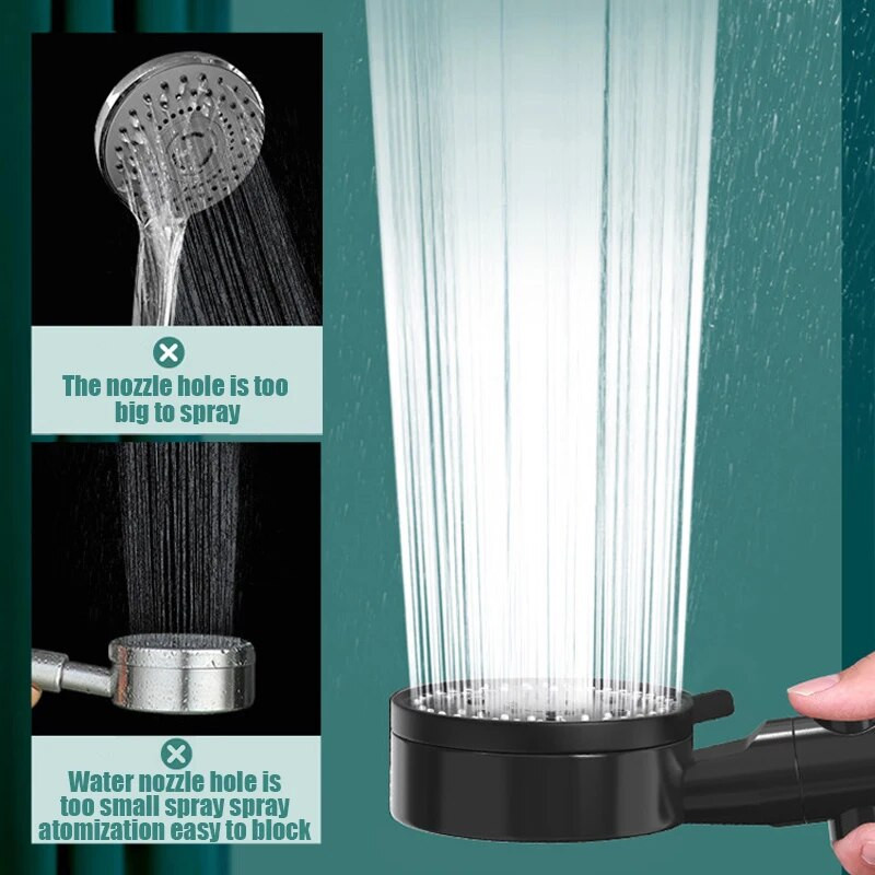 10 režiimi kõrgsurvefiltriga dušiotsik, üks klahvistik, vesi Vannitoa käeshoitav dušipea kaasaskantav dušiotsik