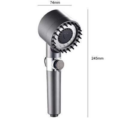 Cap de duș cu 4 moduri Cap de duș de înaltă presiune cu filtru de duș Cabine de duș cu economisire a apei Accesoriu pentru baie