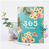 Fashion DIY 365 Days Planner Organizer A4 bloknotas Mėnesio savaitės tvarkaraščio rašymo knyga be laiko apribojimų