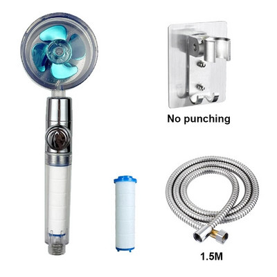 Ακροφύσιο φίλτρου μπάνιου κεφαλής ντους VILOYI Ακροφύσιο φίλτρου μπάνιου με κεφαλή ντους υψηλής πίεσης Turbo προπέλα χειρός