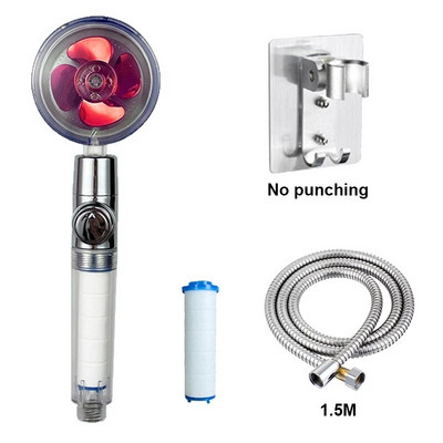 Ακροφύσιο φίλτρου μπάνιου κεφαλής ντους VILOYI Ακροφύσιο φίλτρου μπάνιου με κεφαλή ντους υψηλής πίεσης Turbo προπέλα χειρός