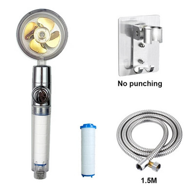 Ακροφύσιο φίλτρου μπάνιου κεφαλής ντους VILOYI Ακροφύσιο φίλτρου μπάνιου με κεφαλή ντους υψηλής πίεσης Turbo προπέλα χειρός