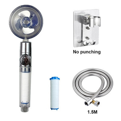 Ακροφύσιο φίλτρου μπάνιου κεφαλής ντους VILOYI Ακροφύσιο φίλτρου μπάνιου με κεφαλή ντους υψηλής πίεσης Turbo προπέλα χειρός