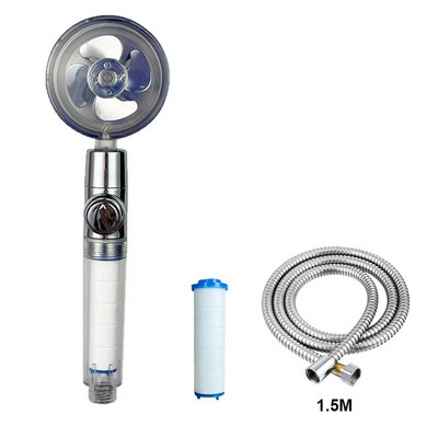 Ακροφύσιο φίλτρου μπάνιου κεφαλής ντους VILOYI Ακροφύσιο φίλτρου μπάνιου με κεφαλή ντους υψηλής πίεσης Turbo προπέλα χειρός