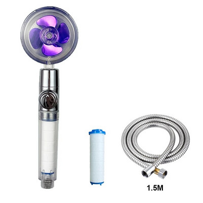 Ακροφύσιο φίλτρου μπάνιου κεφαλής ντους VILOYI Ακροφύσιο φίλτρου μπάνιου με κεφαλή ντους υψηλής πίεσης Turbo προπέλα χειρός