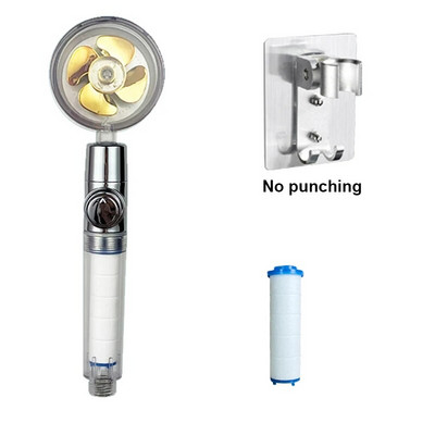 Ακροφύσιο φίλτρου μπάνιου κεφαλής ντους VILOYI Ακροφύσιο φίλτρου μπάνιου με κεφαλή ντους υψηλής πίεσης Turbo προπέλα χειρός