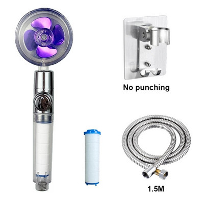 Ακροφύσιο φίλτρου μπάνιου κεφαλής ντους VILOYI Ακροφύσιο φίλτρου μπάνιου με κεφαλή ντους υψηλής πίεσης Turbo προπέλα χειρός