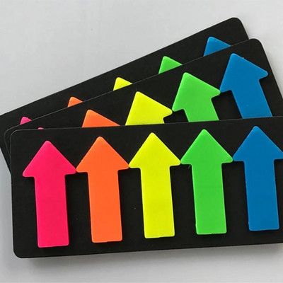 Έγχρωμοι κολλώδεις δείκτες ταξινόμησης Ημιδιαφανές χρώμα καθαρό Πρακτικό για είδη γραφείου και σχολικά είδη