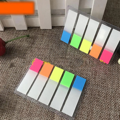 Έγχρωμοι κολλώδεις δείκτες ταξινόμησης Ημιδιαφανές χρώμα καθαρό Πρακτικό για είδη γραφείου και σχολικά είδη