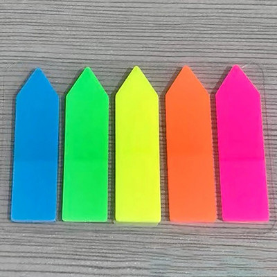 Έγχρωμοι κολλώδεις δείκτες ταξινόμησης Ημιδιαφανές χρώμα καθαρό Πρακτικό για είδη γραφείου και σχολικά είδη