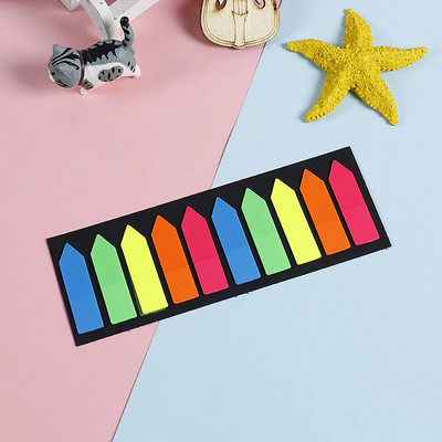 Έγχρωμοι κολλώδεις δείκτες ταξινόμησης Ημιδιαφανές χρώμα καθαρό Πρακτικό για είδη γραφείου και σχολικά είδη