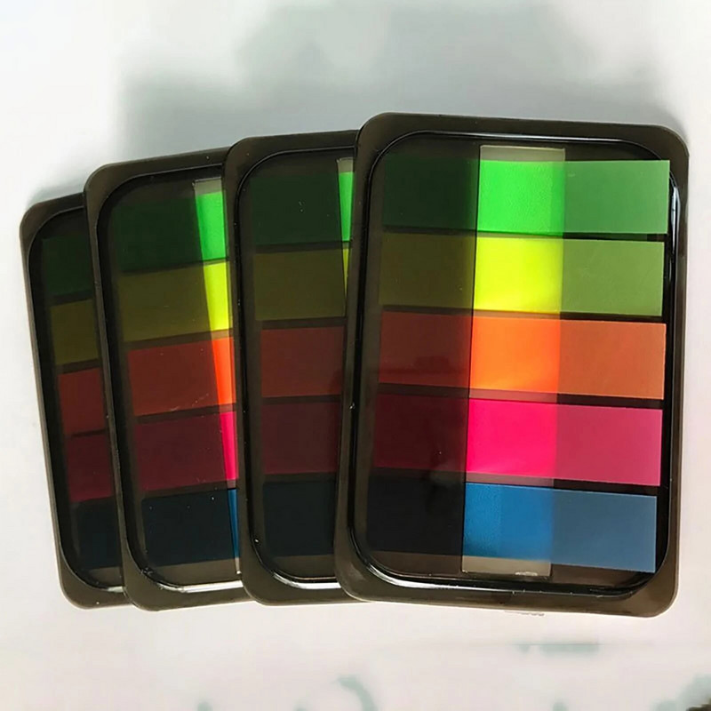 Έγχρωμοι κολλώδεις δείκτες ταξινόμησης Ημιδιαφανές χρώμα καθαρό Πρακτικό για είδη γραφείου και σχολικά είδη