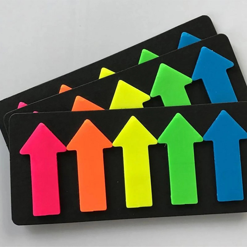 Έγχρωμοι κολλώδεις δείκτες ταξινόμησης Ημιδιαφανές χρώμα καθαρό Πρακτικό για είδη γραφείου και σχολικά είδη