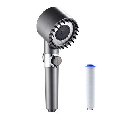 Dušipea 3 režiimiga reguleeritav kõrgsurve dušiotsik, ühe nupuvajutusega vett säästev massaaž Eco dušipea vannitoatarvikud