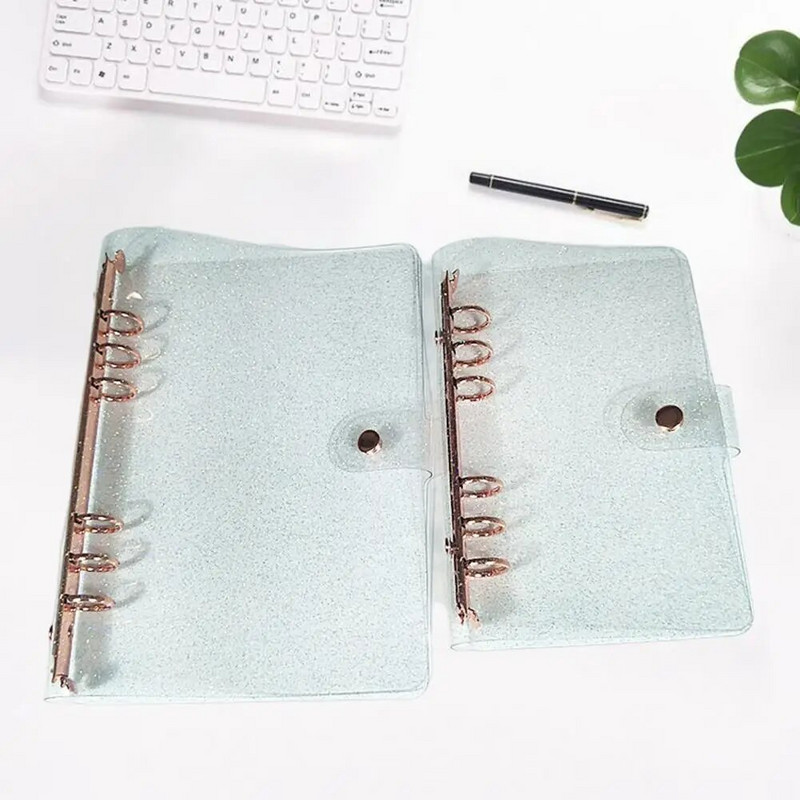 Dnevnik Univerzalna prijenosna vodootporna školjka A5 A6 6 prstenova za uvezivanje ružičasto zlatne korice za bilježnice Školska školjka za bilježnice