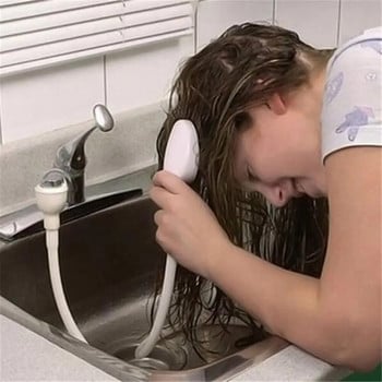 Кран за душ за домашни любимци Маркуч за разпръскване Мултифункционална глава за миене на душ 1,3 м Удължител за миене на мивка Консумативи за почистване на баня за баня