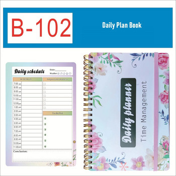 120 Σελίδες Ημερήσιος Εβδομαδιαίος Σχεδιασμός Α5 Ατζέντα Σπειροειδές Σημειωματάριο Στόχος Πρόγραμμα Συνήθειας Οργανωτής Σημειωματάριο για Υπάλληλο Σχολικής Γραφικής ύλης