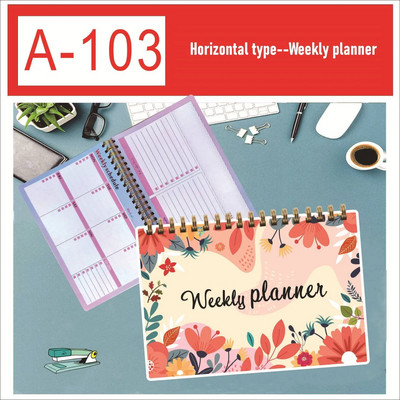 120 Σελίδες Ημερήσιος Εβδομαδιαίος Σχεδιασμός Α5 Ατζέντα Σπειροειδές Σημειωματάριο Στόχος Πρόγραμμα Συνήθειας Οργανωτής Σημειωματάριο για Υπάλληλο Σχολικής Γραφικής ύλης