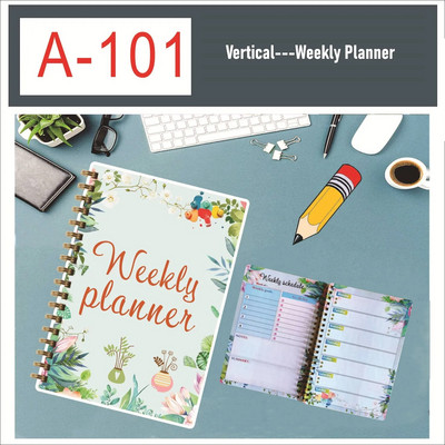 120 Σελίδες Ημερήσιος Εβδομαδιαίος Σχεδιασμός Α5 Ατζέντα Σπειροειδές Σημειωματάριο Στόχος Πρόγραμμα Συνήθειας Οργανωτής Σημειωματάριο για Υπάλληλο Σχολικής Γραφικής ύλης