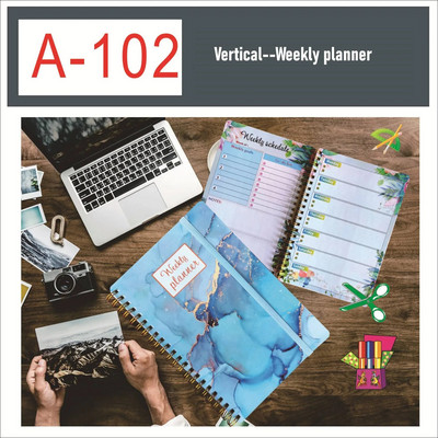 120 Σελίδες Ημερήσιος Εβδομαδιαίος Σχεδιασμός Α5 Ατζέντα Σπειροειδές Σημειωματάριο Στόχος Πρόγραμμα Συνήθειας Οργανωτής Σημειωματάριο για Υπάλληλο Σχολικής Γραφικής ύλης