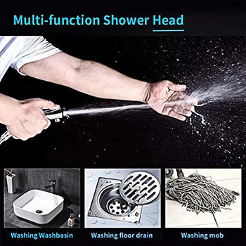 Z&L ABS 3 ρυθμιζόμενη κεφαλή ντους χειρός μπάνιου με κουμπί διακοπής εξοικονόμησης νερού Κεφαλή ντους υψηλής πίεσης