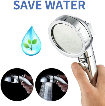 Z&L ABS 3 режима, регулируема ръчна душ слушалка за баня с бутон за спиране Спестяваща вода душ слушалка под високо налягане