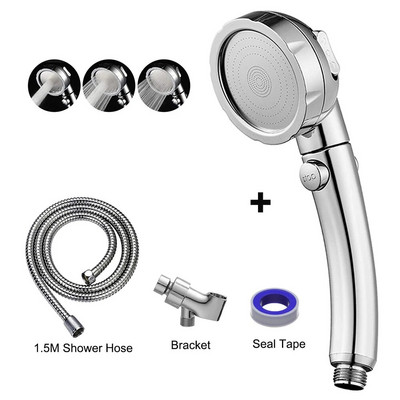 Z&L ABS 3 režiimi reguleeritav käeshoitav vannitoa dušipea koos stopp-nupuga, vee säästmine kõrgsurve dušipea