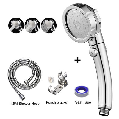 Z&L ABS 3 režiimi reguleeritav käeshoitav vannitoa dušipea koos stopp-nupuga, vee säästmine kõrgsurve dušipea