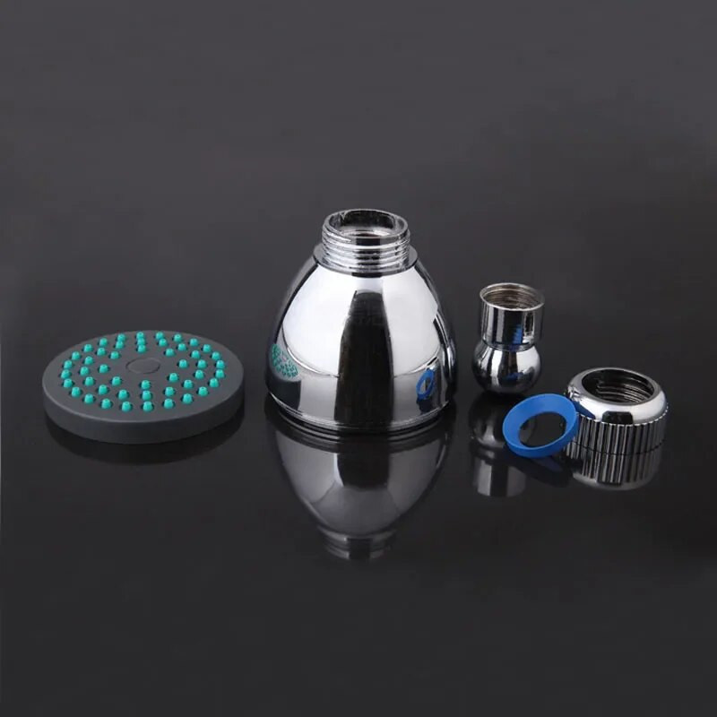 1 tk dušiotsik ABS Chrome käeshoitav vett säästev ümmargune dušisegistipea universaalne vannitoa SPA dušipea vannituppa