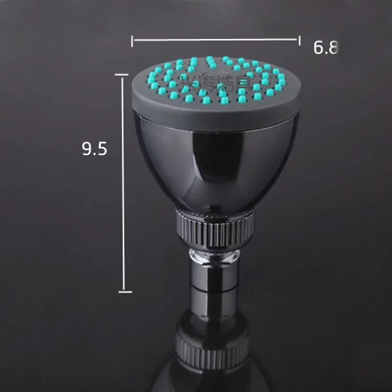 1 tk dušiotsik ABS Chrome käeshoitav vett säästev ümmargune dušisegistipea universaalne vannitoa SPA dušipea vannituppa