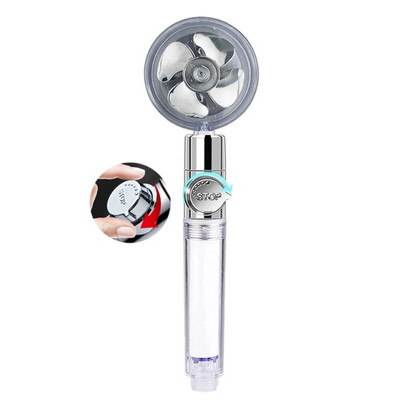 Κεφαλή ντουζιέρας προπέλας υψηλής πίεσης 360 περιστρεφόμενη με ακροφύσιο μασάζ φίλτρου ανεμιστήρα Αξεσουάρ μπάνιου κεφαλή ντους βροχής