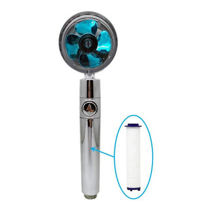 Κεφαλή ντουζιέρας προπέλας υψηλής πίεσης 360 περιστρεφόμενη με ακροφύσιο μασάζ φίλτρου ανεμιστήρα Αξεσουάρ μπάνιου κεφαλή ντους βροχής