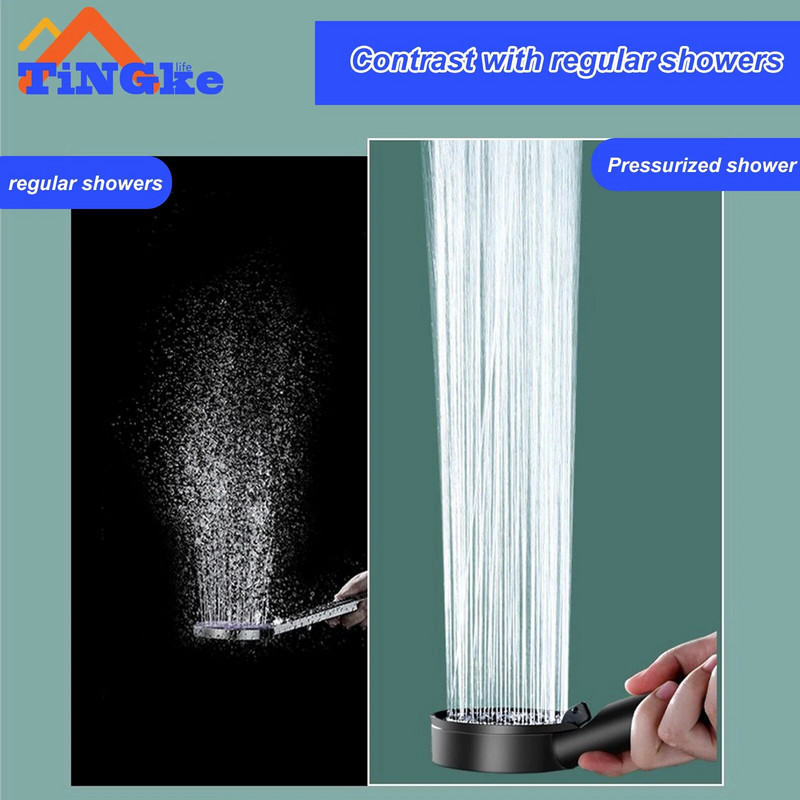 Ρυθμιζόμενη κεφαλή ντους 5 τρόπων λειτουργίας Ντους ντους υψηλής πίεσης εξοικονόμησης νερού Κεφαλή ντους μασάζ νερού για αξεσουάρ μπάνιου