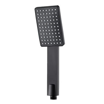 Cap de duș de înaltă presiune Stropitor portabil pătrat argintiu/negru Pulverizator universal multifuncțional Accesorii pentru baie pentru casă