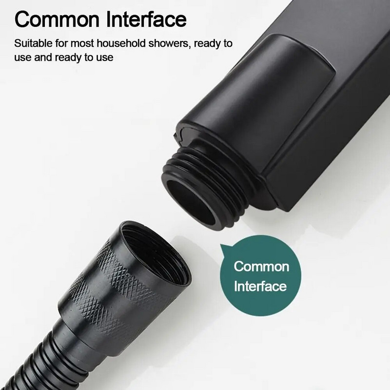 Glava visokotlačnog tuša Kvadratna ručna prskalica srebrna/crna višenamjenska univerzalna raspršivač Kućni kupaonski pribor