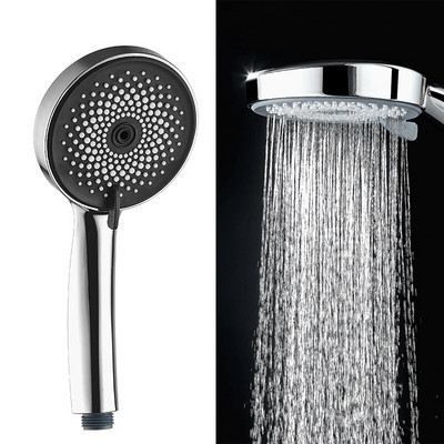 Cap de duș cu precipitații de înaltă presiune, economisirea apei, duză de pulverizare de înaltă calitate, accesorii de baie sub presiune argintie.