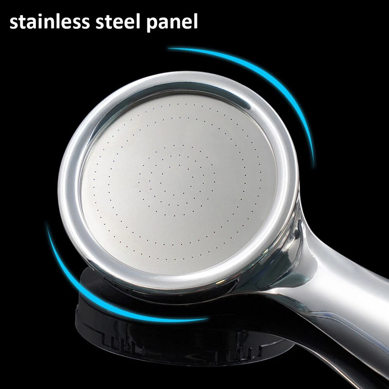 Cap de duș cu precipitații de înaltă presiune, economisirea apei, duză de pulverizare de înaltă calitate, accesorii de baie sub presiune argintie.