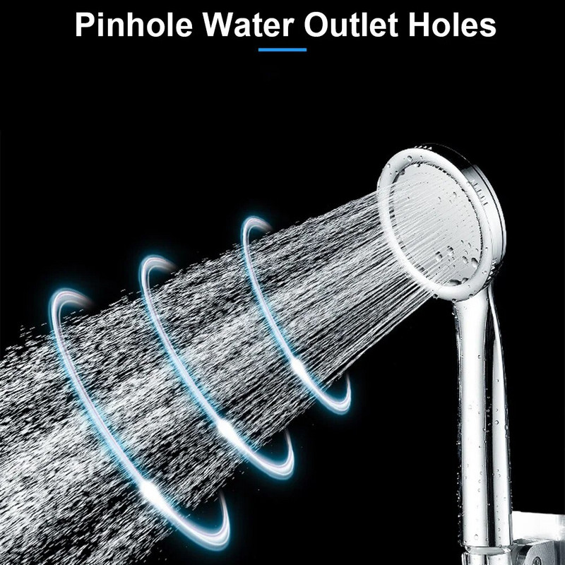 Cap de duș cu precipitații de înaltă presiune, economisirea apei, duză de pulverizare de înaltă calitate, accesorii de baie sub presiune argintie.