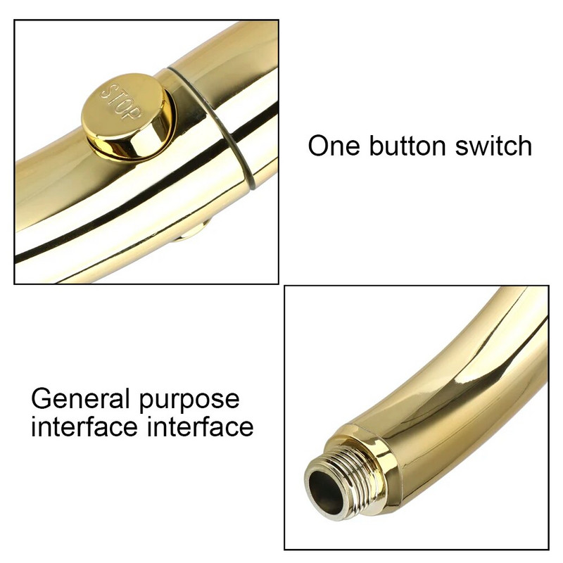 Kõrgsurve dušipea 3 pihustusseade SISSE/VÄLJA pausi lülitiga 360 kraadi pöörlev käeshoitav dušipea Vannitoa tarvikud